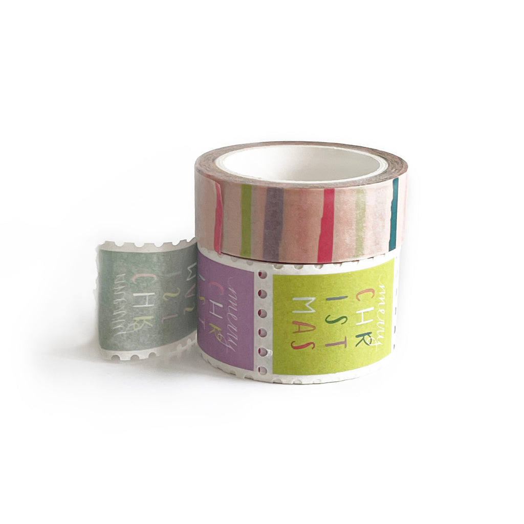 happy christmas washi tape | set of 2