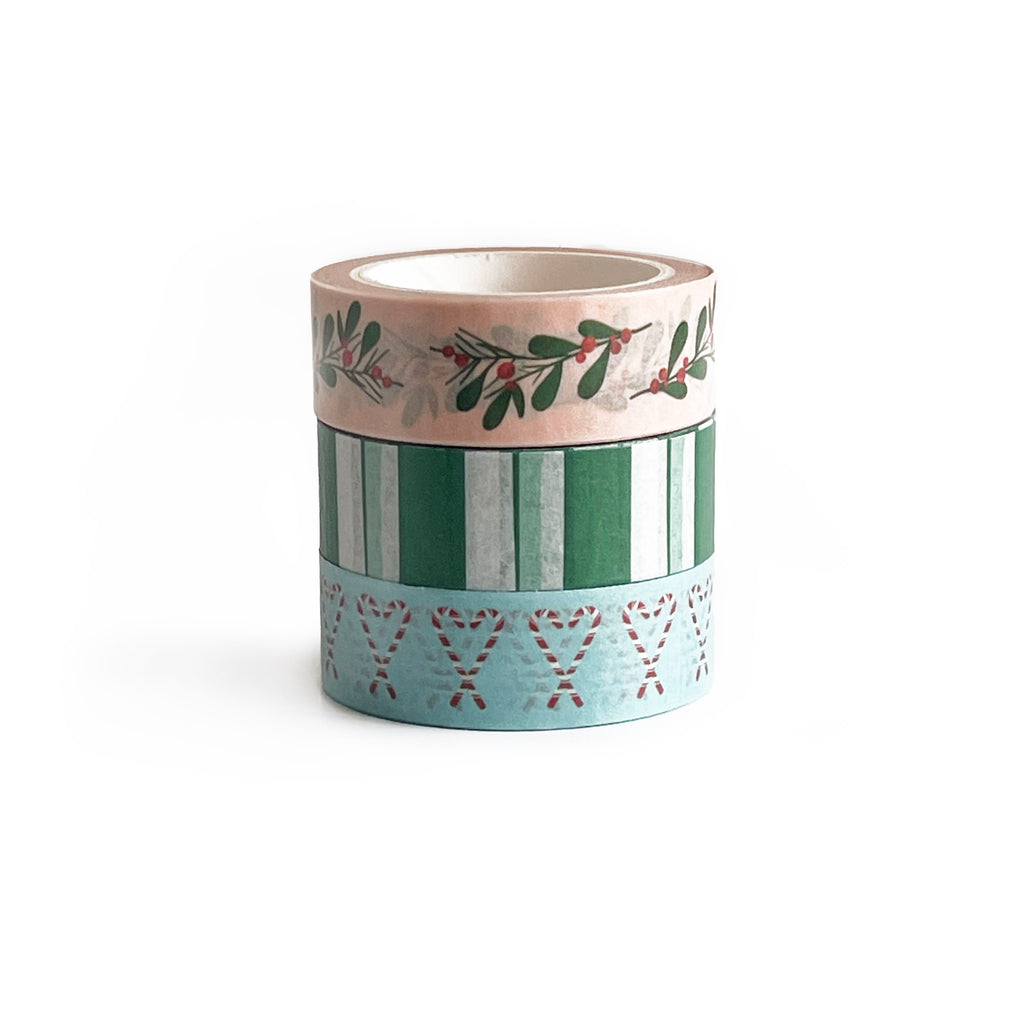 holly jolly washi tape | set of 3