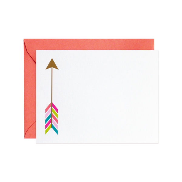 happy arrow flat notecards