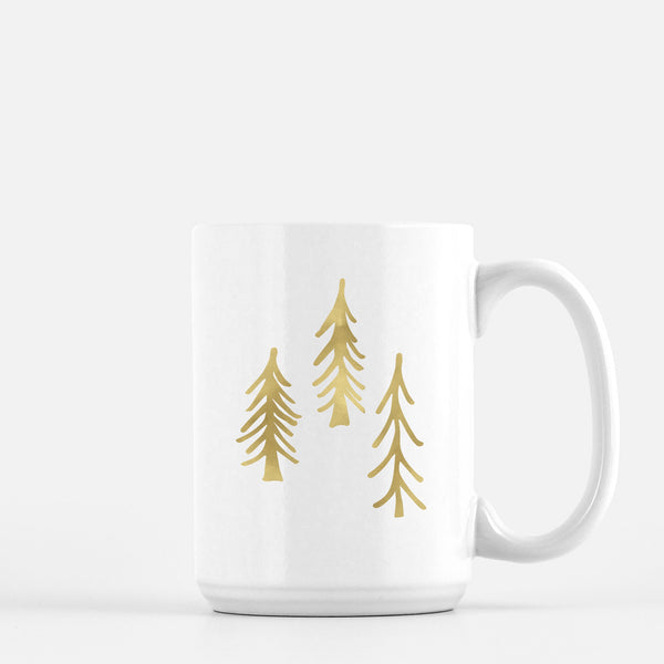 trees foil mug