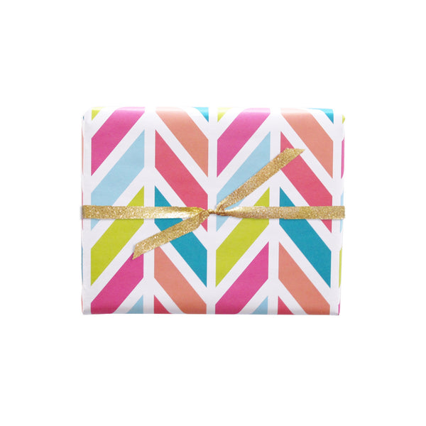 happy herringbone gift wrap sheets 3pk