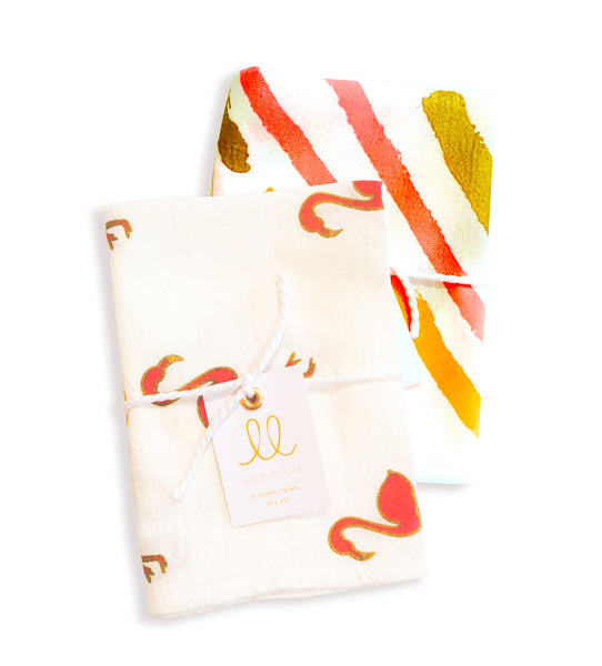 fab flamingo tea towel CLEARANCE