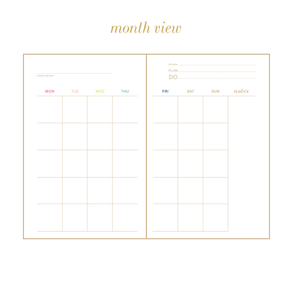 UNDATED cabana stripe planner