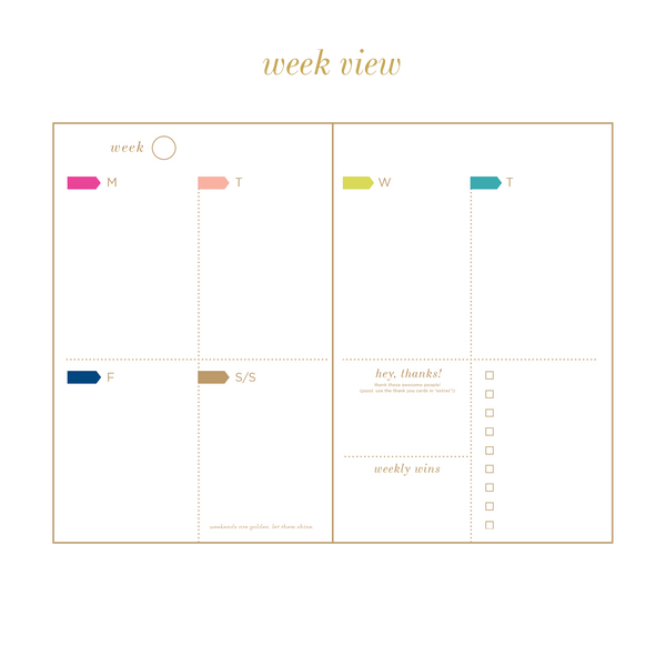 UNDATED paint stripe planner
